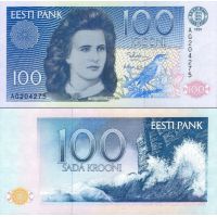 Эстония 100 крон 1991-92г. №74 (1991г.-50у.е., 1992г.-300у.е.)