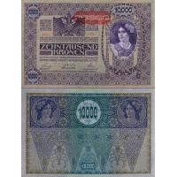 Австрия 10.000 крон 1919г. на 10.000 крон 1918г. №65