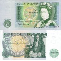 Англия 1 фунт 1981-84г. №377b (зелёный оттенок)