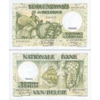 Бельгия 50 франков (10 бельга) 1935-47г. №106