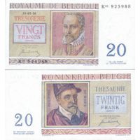 Бельгия 20 франков 1950-56г. №132