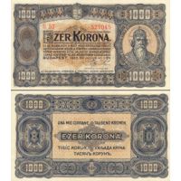 Венгрия 1000 крон 1923г. №75b (без текста)