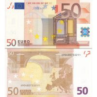 Евросоюз 50 евро 2002г. (2011г.) №17x