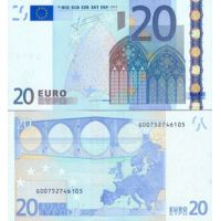 Евросоюз 20 евро 2002г. (2009г.) №10g