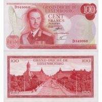 Люксембург 100 франков 1970г. №56