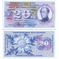 Швейцария 20 франков 1954-76г. №46