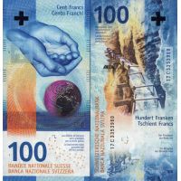 Швейцария 100 франков 2017г. (2019г.)