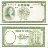 Китай 10 юаней 1937г. №81