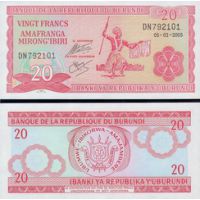 Бурунди 20 франков 1977-2007г. №27