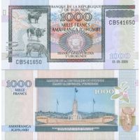 Бурунди 1000 франков 2009г. №46
