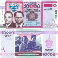 Бурунди 10.000 франков 2009-13г. №49