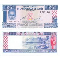Гвинея 25 франков 1985г. №28