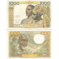 Западная Африка 1000 франков 1959-65г. №103A
