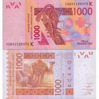 Западная Африка 1000 франков 2003г. (2003-18г.) №715K