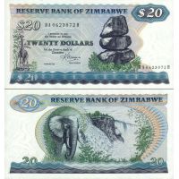 Зимбабве 20 долларов 1980-94г. №4