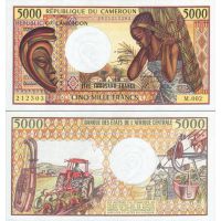 Камерун 5000 франков 1984-92г. №22