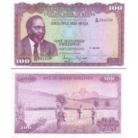 Кения 100 шиллингов 1969-73г. №10