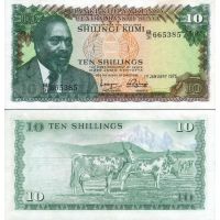 Кения 10 шиллингов 1975-77г. №12