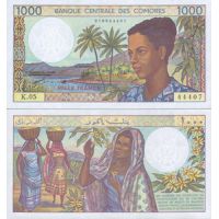 Коморские острова 1000 франков 1984-94г. №11