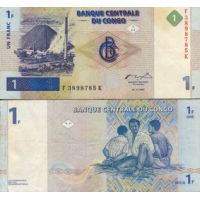 Конго 1 франк 1997г. (1998г.) №85