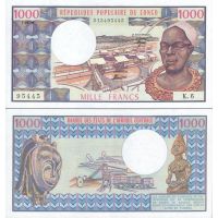 Конго 1000 франков 1974-84г. №3
