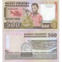 Мадагаскар 500 франков (100 ариари) 1983-87г. №67