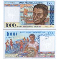 Мадагаскар 1000 франков (200 ариари) 1994г. №76