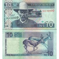 Намибия 10 долларов 2001-09г. №4