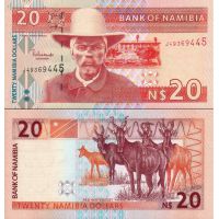 Намибия 20 долларов 2002-09г. №6