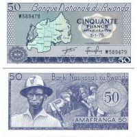 Руанда 50 франков 1964-76г. №7