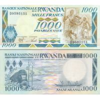 Руанда 1000 франков 1988г. №21