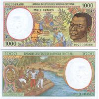 Центральная Африка 1000 франков 1993-2000г. №102C