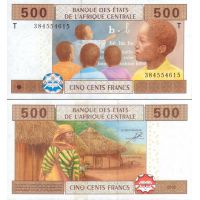 Центральная Африка 500 франков 2002г. (2002-15г.) №106T