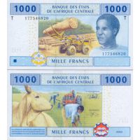 Центральная Африка 1000 франков 2002г. (2002-15г.) №107T