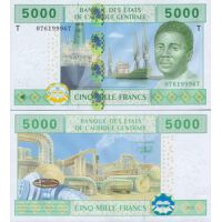 Центральная Африка 5000 франков 2002г. (2002-15г.) №109T