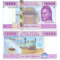 Центральная Африка 10.000 франкнов 2002г. (2002-15г.) №310M