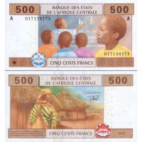 Центральная Африка 500 франков 2002г. (2002-15г.) №406A