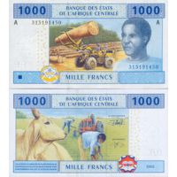 Центральная Африка 1000 франков 2002г. (2002-15г.) №407A