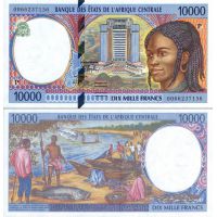 Центральная Африка 10.000 франков 1994-2000г. №605P