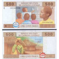 Центральная Африка 500 франков 2002г. (2002-15г.) №606C