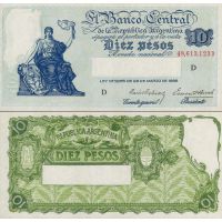 Аргентина 10 песо 1936-46г. №253