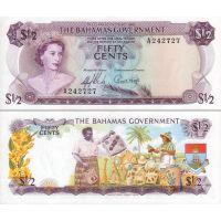 Багамские острова 1/2 доллара (50 центов) 1965г. №17