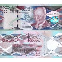 Барбадос 100 долларов 2013-16г. №78