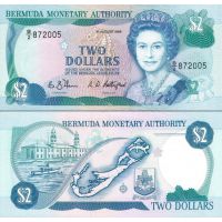 Бермудские острова 2 доллара 1988-89г. №34