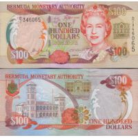 Бермудские острова 100 долларов 2000г. №55