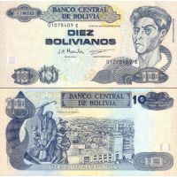 Боливия 10 боливиано 1986г. (1987-97г.) №204