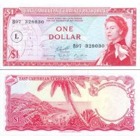 Восточные Карибы 1 доллар 1965г. №13l