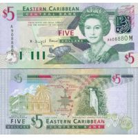 Восточные Карибы 5 долларов 2003г. №42m