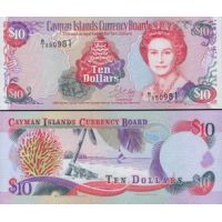 Каймановы острова 10 долларов 1996г. №18