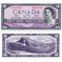 Канада 10 долларов 1954г. (1955-71г.) №79